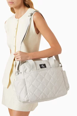Buy Calvin Klein Grey Puffer Diaper Bag in Quilted Nylon for Baby Boys Online Ounass Kuwait