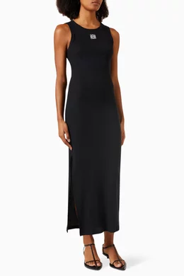 Buy LOEWE Black Anagram Tank Dress in Cotton for Women Online Ounass Kuwait
