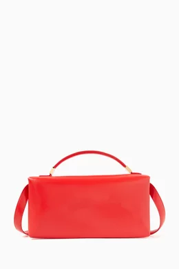 Buy Marni Red Prisma Top Handle Bag in Leather for Women Online Ounass Kuwait