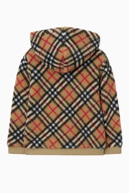 Burberry check print hoodie clearance