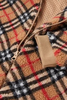 Burberry check print hoodie cheap