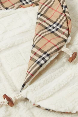 Buy Burberry Neutral Check Baby Nest in Fleece for Baby Boys Online Ounass Kuwait