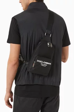 Buy Dolce & Gabbana Black Small DG Logo Crossbody Backpack