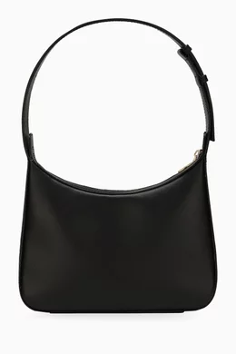 Buy Dolce Gabbana Black DG Logo Shoulder Bag in Calfskin for