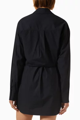 【関税&送料込】Alexanderwang.T Layered Chemisier Dress Buy Alexander Wang.t Black Layered Shirt Dress in Cotton for