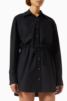 【関税&送料込】Alexanderwang.T Layered Chemisier Dress Buy Alexander Wang.t Black Layered Shirt Dress in Cotton for