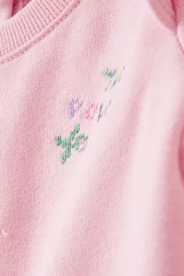 トップス Embroidery Polo Sweatshirt powder pink トップス Embroidery Polo Sweatshirt powder pink Vintage 80s