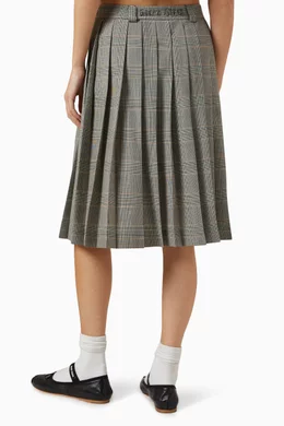 スカート MiuMiu | Prince of Wales check pleated skirt 17925308_37803065_600.jpg