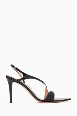 Buy Gianvito Rossi Black Pointed Toe 85 Sandals in Vernice Leather for Women Online Ounass Kuwait