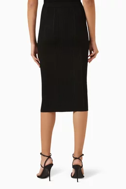 スカート Balmain Black Viscose Blend Skirt Buy Balmain Black 5-Button High-rise Midi Skirt in Viscose