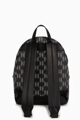 Karl Lagerfeld K/Ikonik 2.0 monogram backpack Buy KARL LAGERFELD Black K/Ikonik 2.0 Monogram Backpack For  main image 2