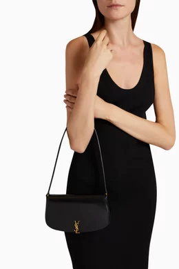 Buy SAINT LAURENT Black Mini Voltaire Shoulder Bag in Leather for