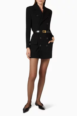 Buy SAINT LAURENT Black Saharienne Jacket in Wool-blend Jersey for
