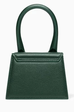 Buy Jacquemus Green Mini Le Chiquito Handbag in Leather for Women
