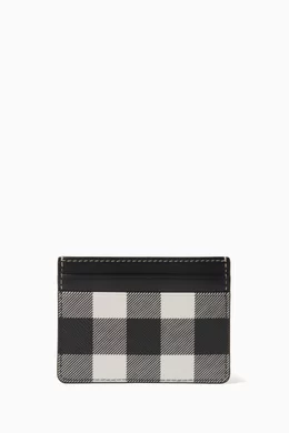 Buy Burberry Neutral Check Card Case in E canvas Leather for Men Online Ounass Kuwait