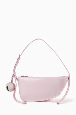 Buy Burberry Pink Mini Shield Sling Bag in Nappa Leather for