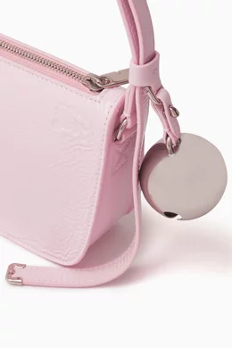 Buy Burberry Pink Mini Shield Sling Bag in Nappa Leather for