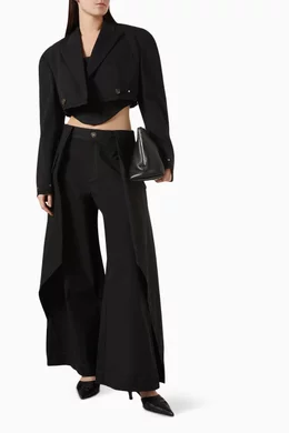 Layered skirt pants shop