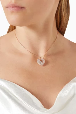 Buy Swarovski Rose Gold Hyperbola Heart Pendant Necklace in Rose