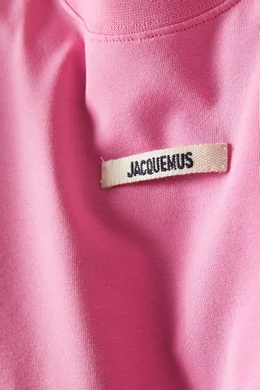 Buy Jacquemus Pink Le T-shirt Gros Grain in Cotton for Women