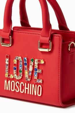 Sac Love Moschino Pré-aimé Rouge Et Noir - Style Bandoulière - Taille Large - Occasion