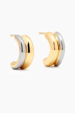 Buy Shashi Gold Ashley Hoop Earrings in 925 Sterling Silver for