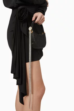 Micro Vesna Hobo Bag - Magda Butrym - Black - Strass