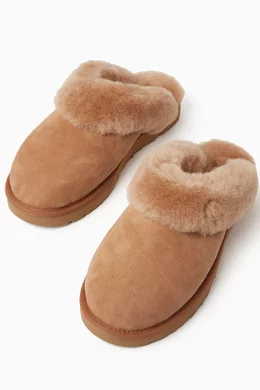 Buy UGG Brown Classic Slipper II in Suede for Women Online