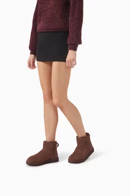 Buy UGG Brown Classic Mini II Heritage Ankle Boots in Suede for