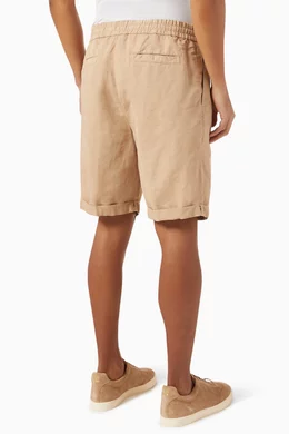 BRUNELLO CUCINELLI Turn-up Bermuda shorts Beige