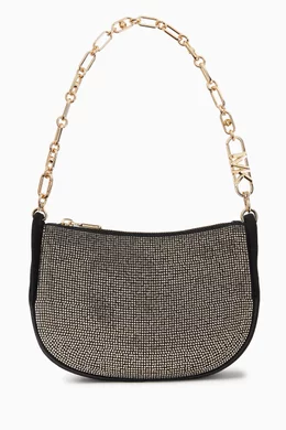 Buy Michael Kors Black Small Kendal Bracelet Pouchette in Brushed