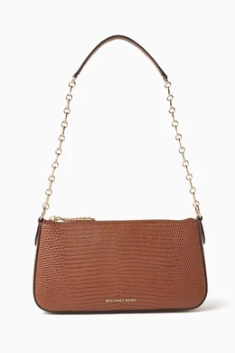 Buy Michael Kors Brown Medium Empire Chain-link Pochette Bag in