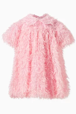 Buy Caroline Bosmans Pink Feather Short sleeve Dress for Girls Online Ounass Kuwait