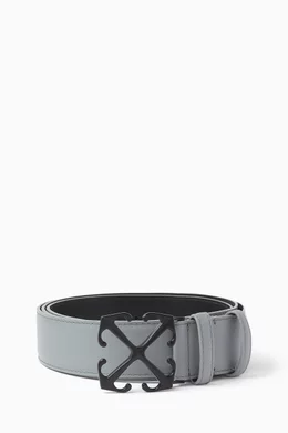 Buy Off-White Grey Arrow Belt in Leather for Men Online Ounass