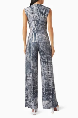 Buy Norma Kamali Grey Sleeveless Jumpsuit in Lycra for Women
