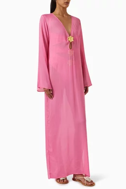 Buy Cin Cin Pink Hotline Maxi Dress in Viscose for Women Online | Ounass  Kuwait