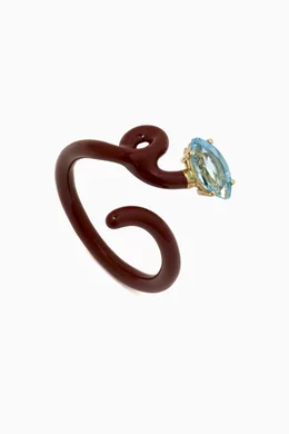 BABY VINE TENDRIL RING IN BRICK BABY VINE RING ~ IN MATTONE – Bea