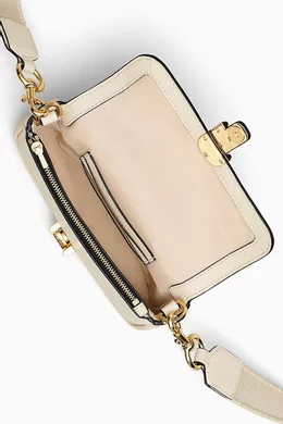 【関税&送料込】Marc Jacobs White Leather Mini Utility Snaps Marc Jacobs Women's' Leather Micro Tote Bag in White | LN-CC®