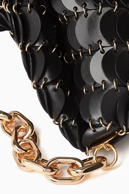 Buy Rabanne Black Paco Shoulder Clutch Bag in Leather for Women
