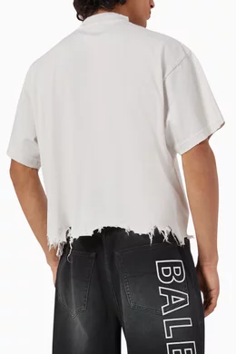 Buy Balenciaga White Unisex Unity Sports Icon Large Fit Cropped T