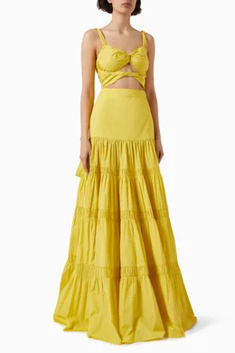 Buy Alexis Yellow Chantalle Maxi Dress for Women Online Ounass Kuwait