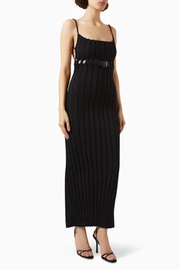 jazzlyn maxi knit dress in ivory Nyra Silk Maxi Dress Off White main image 0