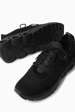【関税込み】FERRAGAMO 'Nima' sneakers Buy Ferragamo Black Nima Running Sneakers in Technical Knit