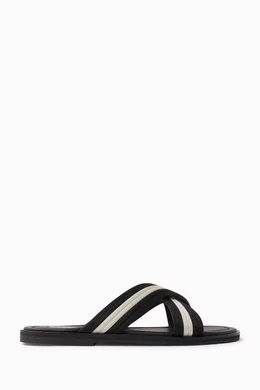 Stripe sandals on sale