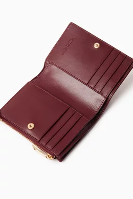 Buy Bottega Veneta Red Small Bi-fold Zip Wallet in