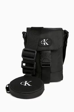 Buy Calvin Klein Jeans Black Crossbody Phone Bag Pouch in Recycled ripstop for Men Online Ounass Kuwait