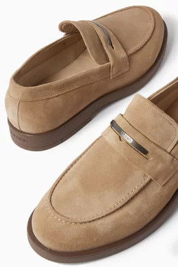 CALVIN KLEIN Otilis Suede Horsebit Loafers in beige Men main image 4