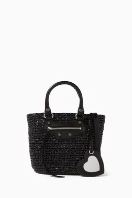 Buy Balenciaga Black Small Le Cagole Panier Tote Bag in Nylon