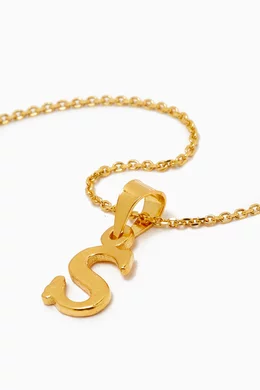 Gold Plated Gold S Necklace Buy The Jewels Jar Gold Letter 'S