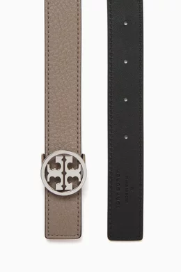 Buy Tory Burch Grey Miller Reversible Belt in Leather for Women